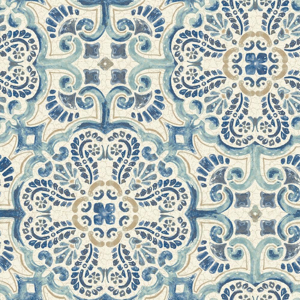AStreet Prints Mythic Blue Floral Wallpaper 297391135  The Home Depot
