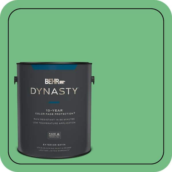 BEHR DYNASTY 1 gal. #P400-5 Winter Shamrock Satin Enamel Exterior Stain-Blocking Paint & Primer