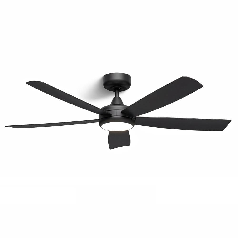 52 in. Smart Ceiling Fan with Light, Voice and App Control, Reversible DC Motor, 3CCT Dimmable, Modern Matte Black price history on PriceWatchPro