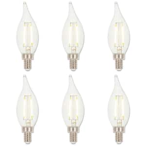 40-Watt Equivalent CA11 Dimmable Clear E12 Edison Filament LED Light Bulb 2700K (6-Pack)