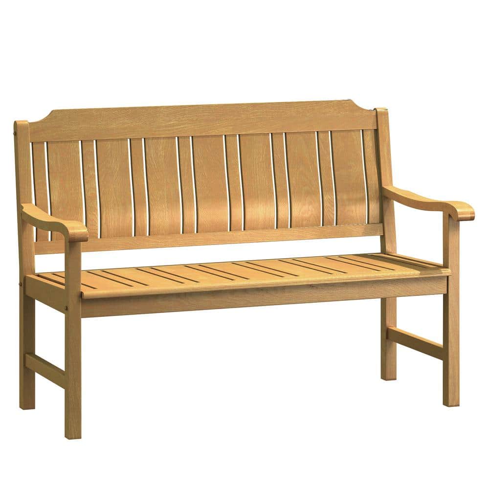 Natural White Oak Wood Outdoor Bench Ow3004 Dc The Home Depot