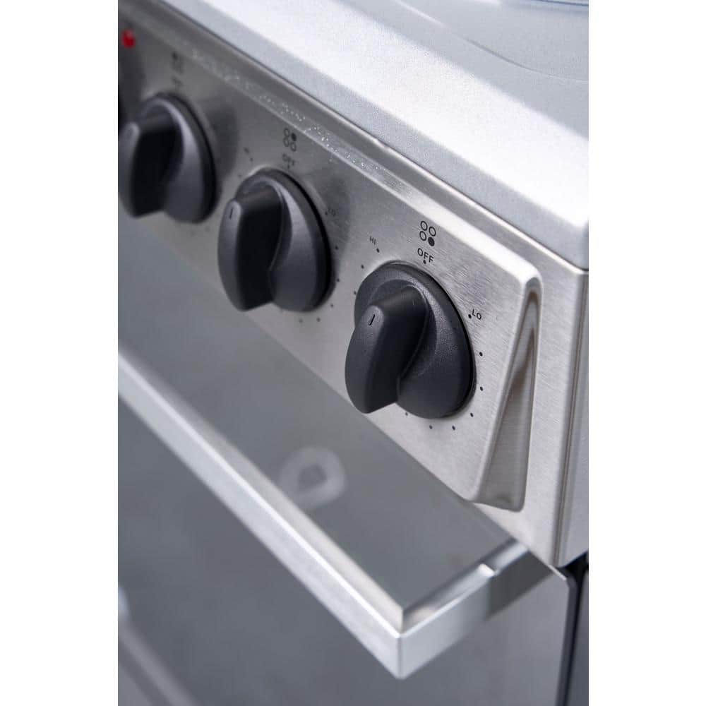 Premium 24" Stainless Steel Freestanding Electric Range with 4 Burners