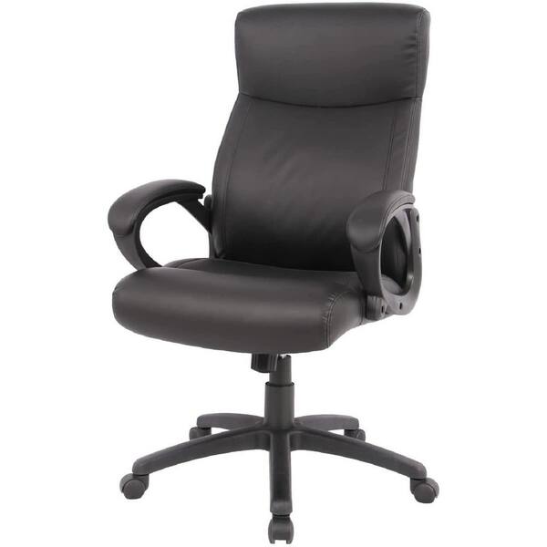 Mydepot Black Office Chair Home Desk Chair Bonded Leather Big Chair ...