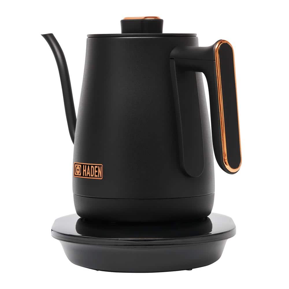 Haden Black and Copper Stainless Steel Gooseneck Electric Kettle