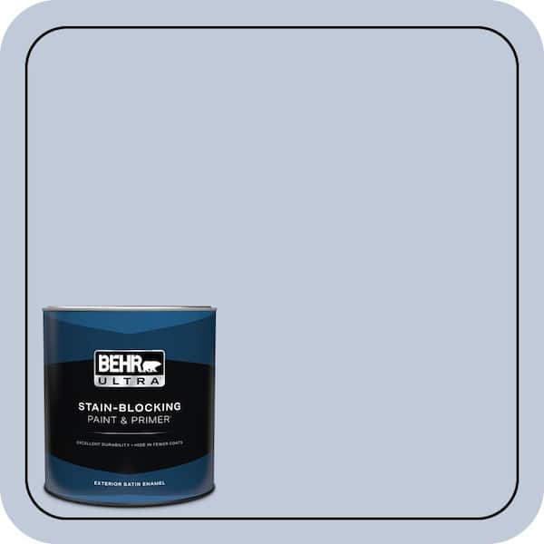 BEHR ULTRA 1 qt. #600E-3 Icy Brook Satin Enamel Exterior Paint & Primer