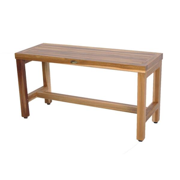 EcoDecors EarthyTeak Classic 35 in. Teak Shower Bench