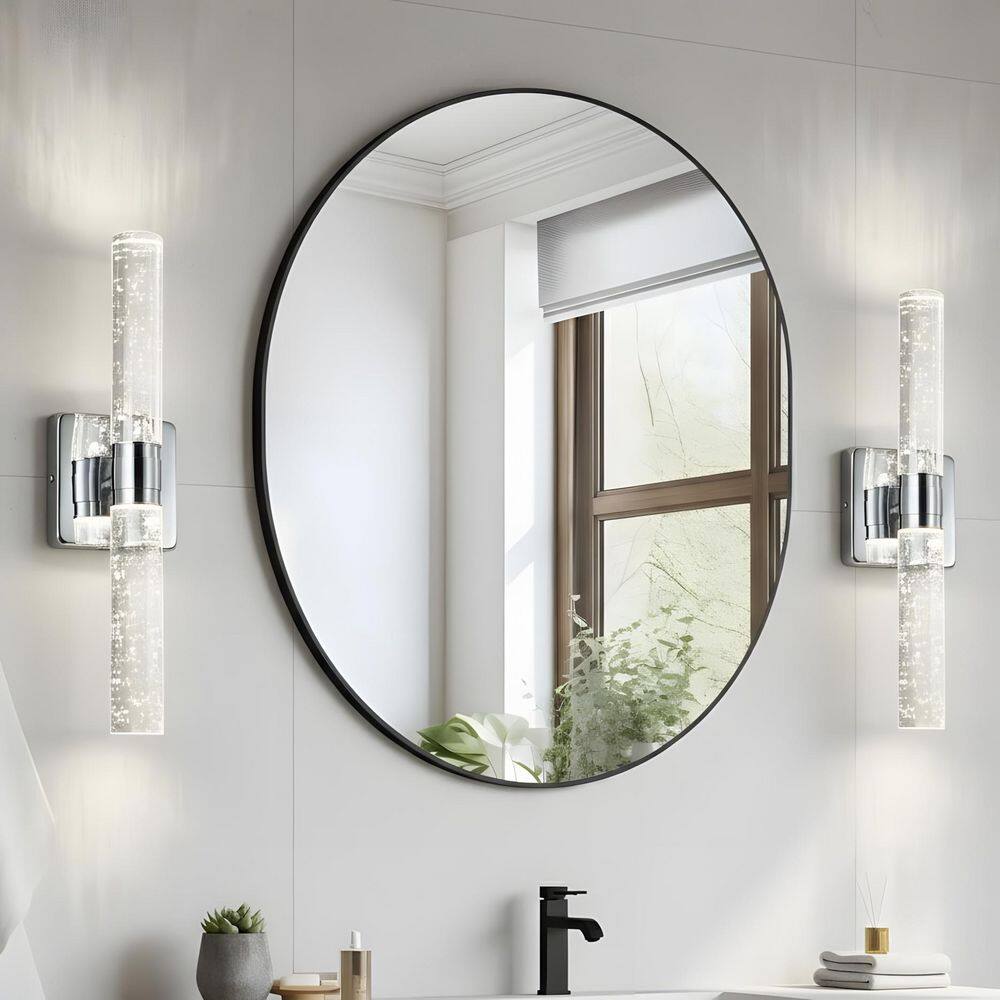 16.9 in. 2-Light Chrome LED Modern Wall Sconce with Bubble Crystal Shade（2-Pack） price history on PriceWatchPro