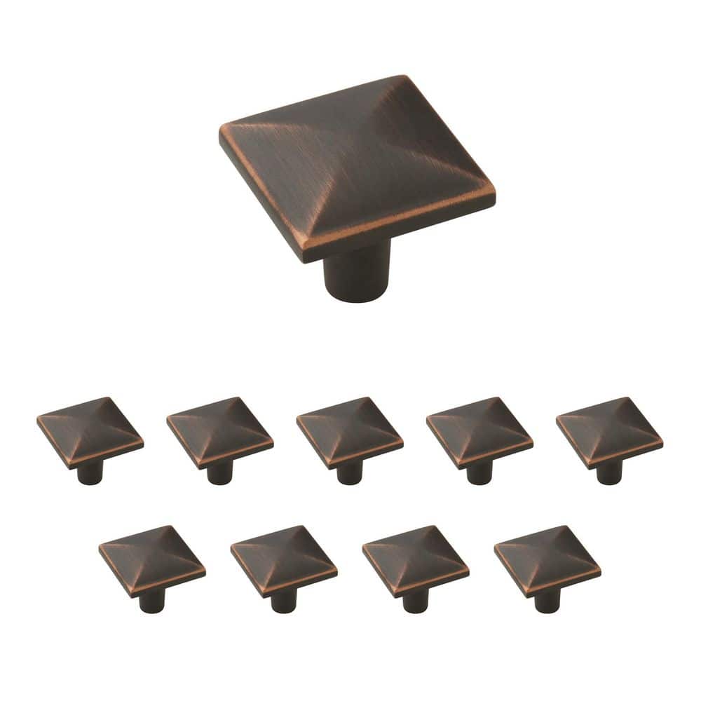 Oil Rubbed Bronze Square Cabinet Knob Multipack