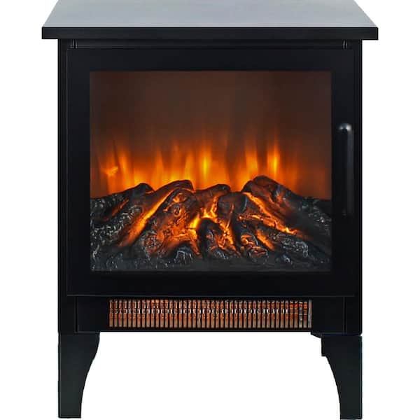 Unbranded 15 in. 1400-Watt Metal Freestanding Electric Fireplace Stove Heater with 3D Flame Effect