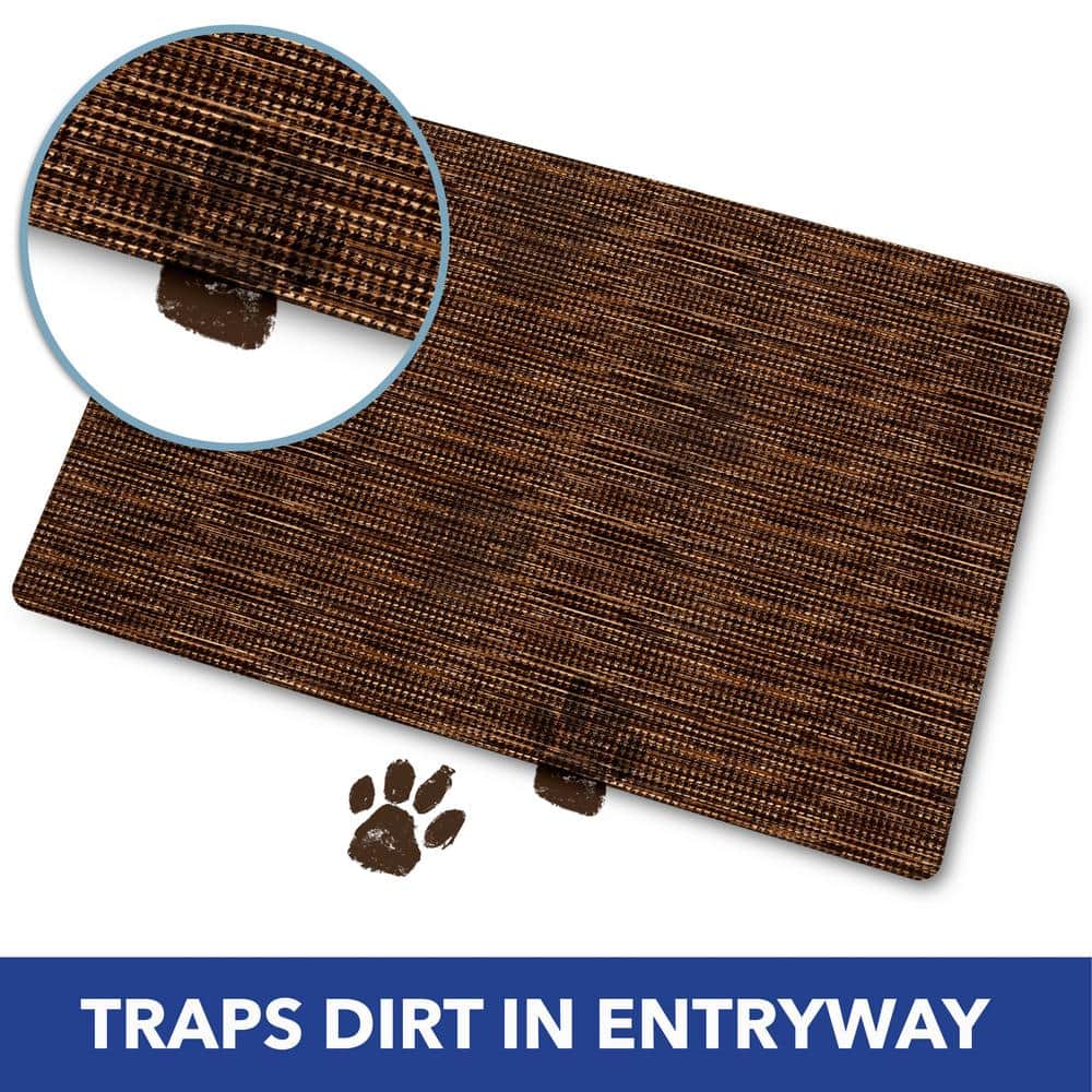 Smooth Step Brown and Black Rubber Kitchen Doormat