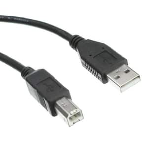 Micro USB 2.0 Cable, Black, Type A Male / Micro-B Male, 6 inch