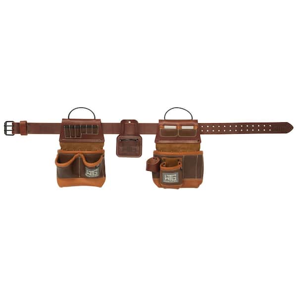 Trimmer Pro Brown Leather Waist Tool Belt