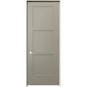 30 in. x 80 in. Birkdale Desert Sand Paint Right-Hand Smooth Hollow Core Molded Composite Single Prehung Interior Door