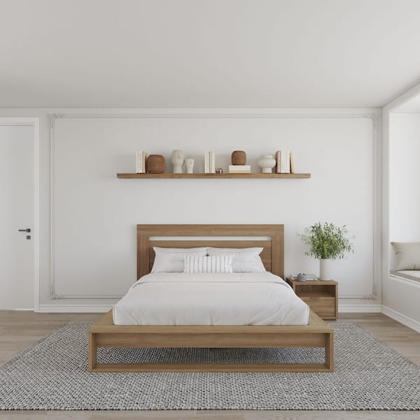 Morgan 3-Piece Brown Oak Composite Queen Size Bedroom Set