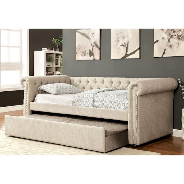 Venetian Worldwide Leanna Beige Trundle Daybed