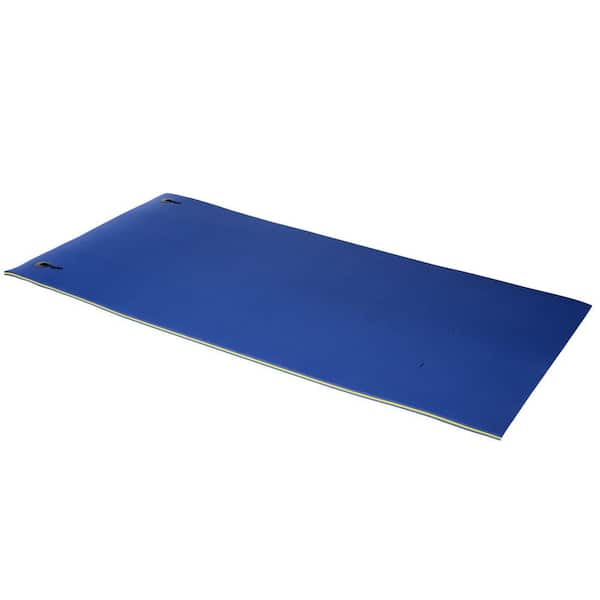 Huluwat Blue 9.7 ft. x 5 ft. 3-Layer Tear-Resistant Foam Thick and Durable Floating Mat for Lake, Oceans
