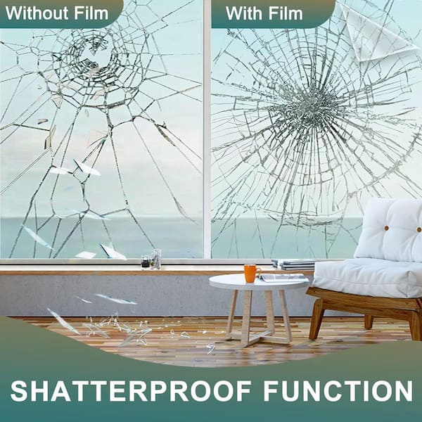 Afoxsos 23.6 in. W x 78.7 in. L in Clear UV Blocking