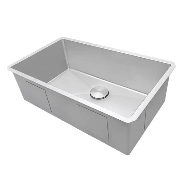 Ruvati Gravena 27 in. Undermount Single 16 Gauge Stainless Steel ...
