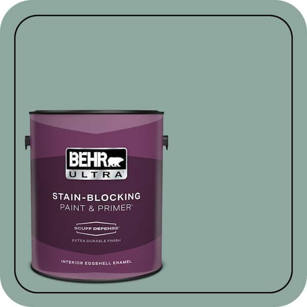BEHR ULTRA 1 gal. #S430-4 Green Meets Blue Extra Durable Eggshell Enamel Interior Paint & Primer