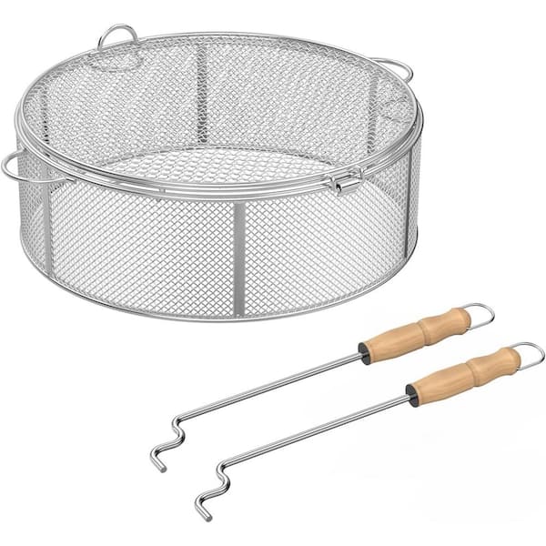 Misopily 18 in. x 6 in. Fire Pit Spark Protector Screen Cover with 2 Sticks for Backyard/Outdoor