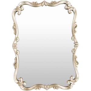 Medium Rectangle Champagne Classic Mirror (30.5 in. H x 40.5 in. W)