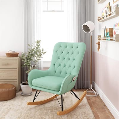 teal glider rocker