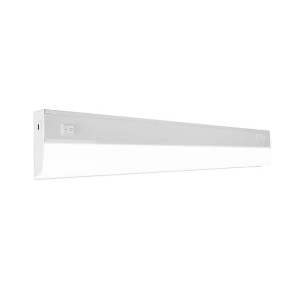 UCB Series 24 in. Hardwired White Selectable Integrated LED Under Cabinet Light with On/Off Switch