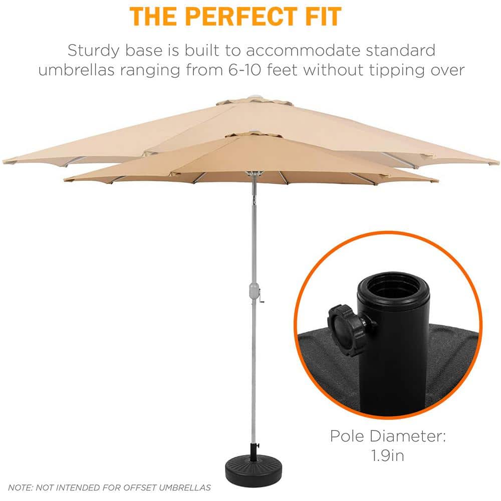 GoDecor 20" Umbrella Base Stand, Umbrella Stand Round Base Black