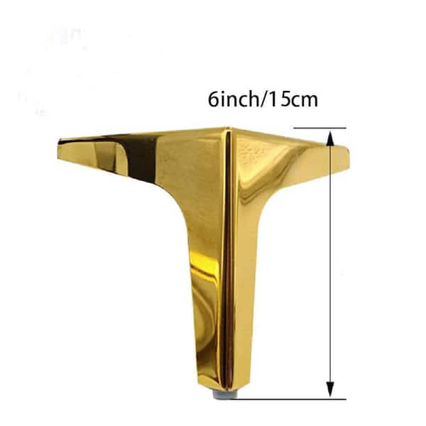 Angel Sar 6 in. Gold Triangle Replacement Furniture Legs, Metal Replacement Leg Part for Cabinet Sofa TV Stand (4-Pieces) SENC9460 - The Home Depot Angel Sar 6 in. Gold Triangle Replacement Furniture Legs, Metal Replacement Leg Part for Cabinet Sofa TV Stand (4-Pieces) SENC9460 - The Home Depot