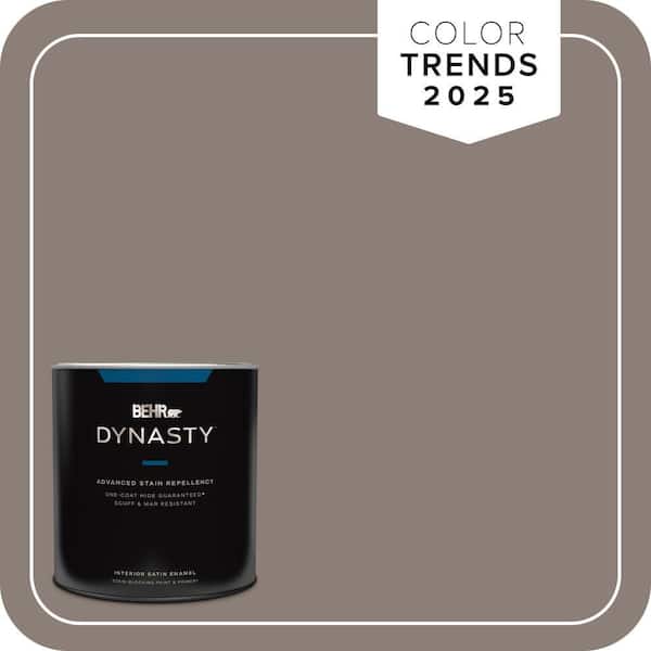 BEHR DYNASTY 1 qt. #HDC-NT-27B Wild Truffle One-Coat Hide Satin Enamel Interior Stain-Blocking Paint & Primer