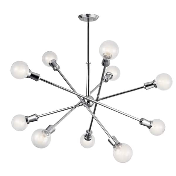 Kichler Armstrong 10-Light White Mid-century Chandelier
