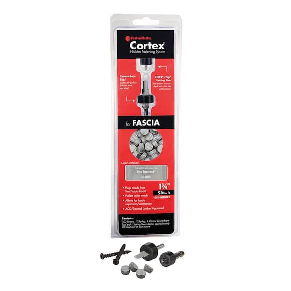 Cortex 207 Piece #9 x 1-3/4 in. Hidden Fascia Screw Fasteners Rainier (100 Screws, 105 Plugs, 1 Counterbore, 1 Set Tool)