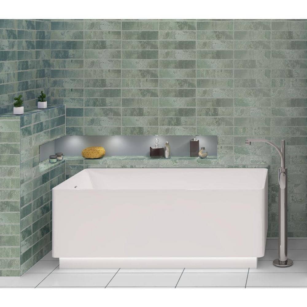Splash Viridian Green 3" x 12" Glossy Ceramic Subway Tile