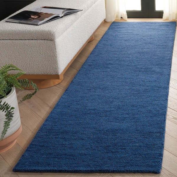 Metro Navy 2 ft. x 9 ft. Gradient Striped Runner Rug