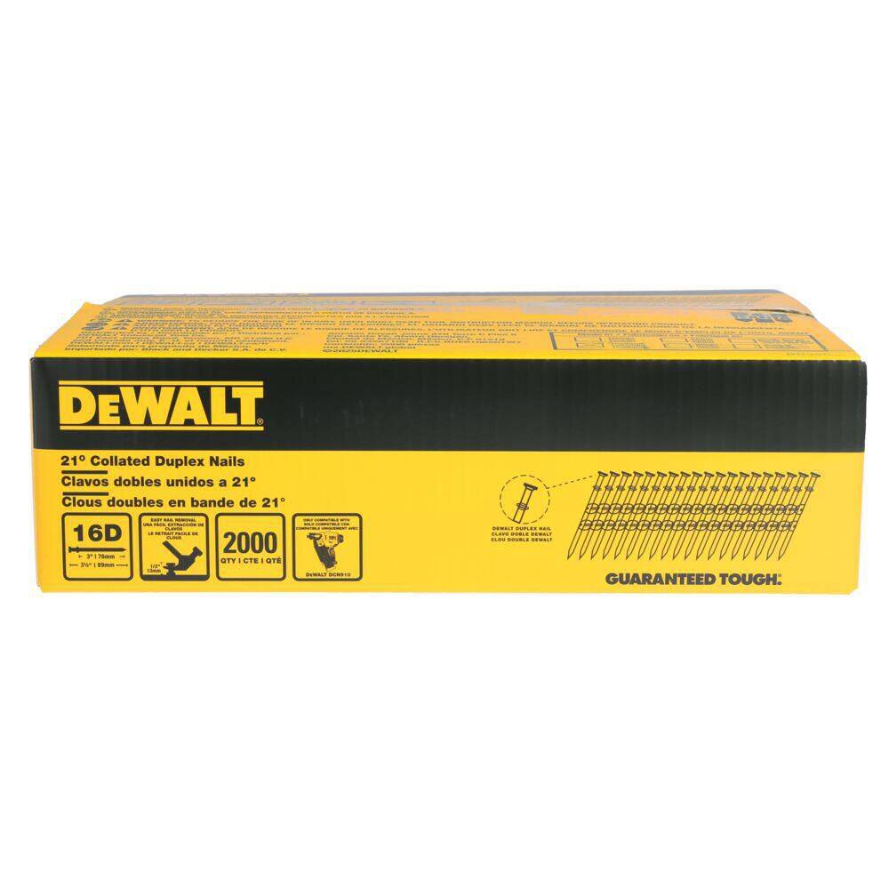 3-1/2 in. x 0.131 in. 21° Collated Bright Finish Duplex Nails (2000-Pack) price history on PriceWatchPro