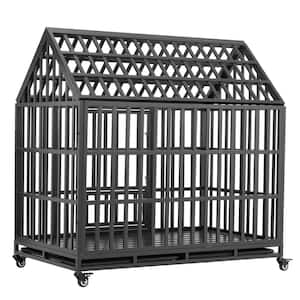 Anky 47.24 in W Heavy-Duty Dog Cage pet Crate for Large Dog