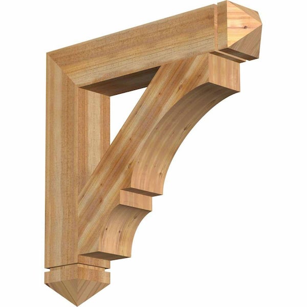 Ekena Millwork 6 in. x 34 in. x 34 in. Western Red Cedar Balboa Arts and Crafts Rough Sawn
