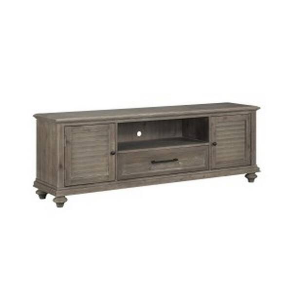 Benjara 72 in. Brown Wood TV Stand Fits TVs up to 75 in. with 1-Drawers