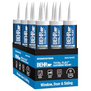 Total Flex 10.1 fl. oz. White Elastomeric Window and Door Sealant (12-pack)