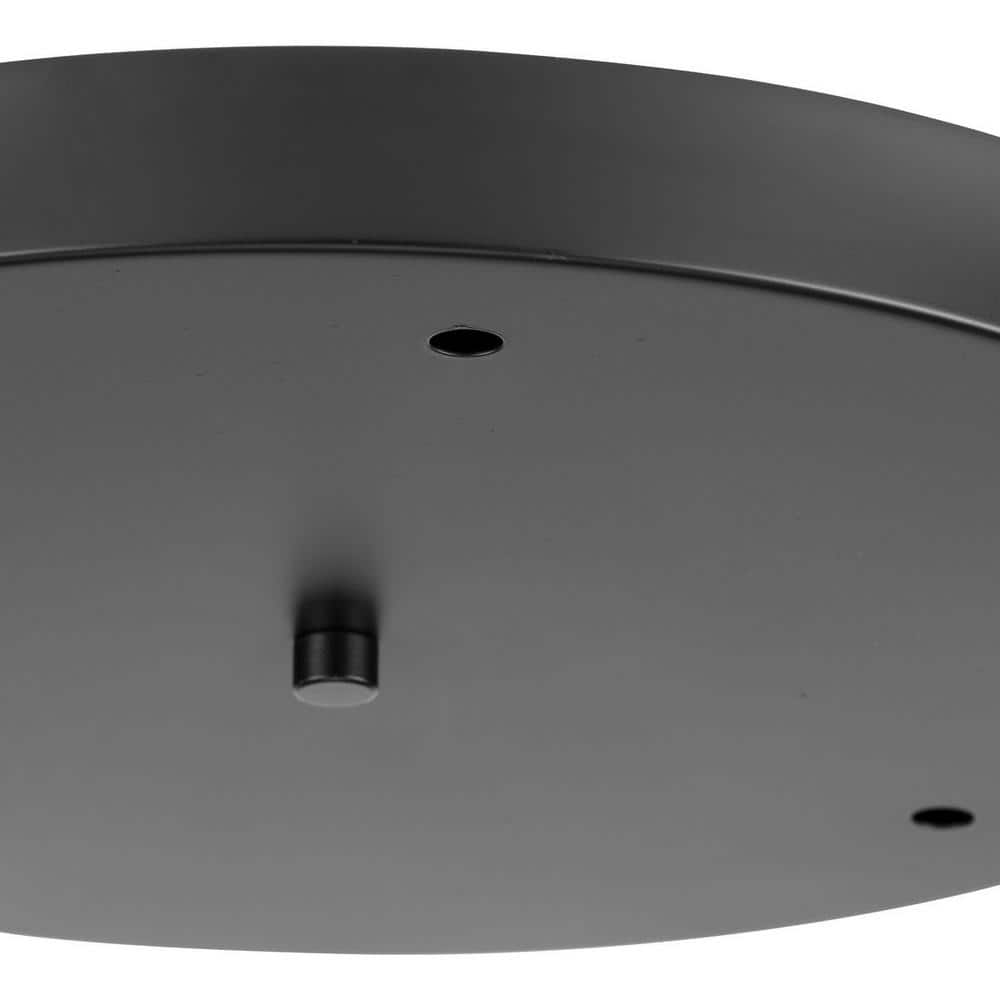 Matte Black Round LED Pendant Canopy Kit