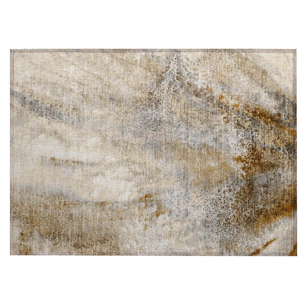 Brown 2 ft. x 3 ft. Abstract Indoor/Outdoor Area Rug price history on PriceWatchPro