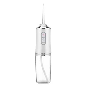 11.06 in. x 2.36 in. x 2.36 in. Portable Oral Irrigator IPX7 Water Jet Floss 3-Mode Oral Care with 4 Nozzles in White