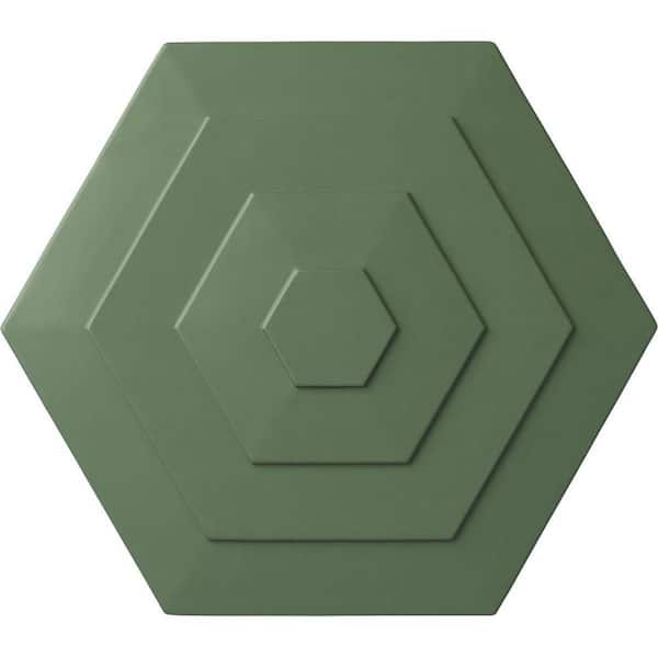 Ekena Millwork 23-1/4" x 7/8" Woodruff Urethane Ceiling, Hand-Painted Athenian Green