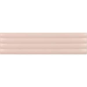 Arte 1.97 in. x 7.87 in. Glossy Pink Ceramic Subway Deco Wall and Floor Tile (4.09 sq. ft./case) (38-pack)