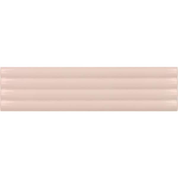 Apollo Tile Arte Pink 1.97 in. x 7.87 in. Glossy Ceramic Subway Deco Wall and Floor Tile (4.09 sq. ft./case) (38-pack)