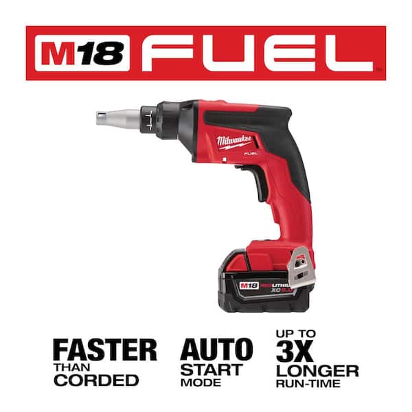 M18 FUEL 18V Lithium-Ion Brushless Cordless Drywall Screw Gun Kit W/Cordless 2 Gal. Wet/Dry Vac