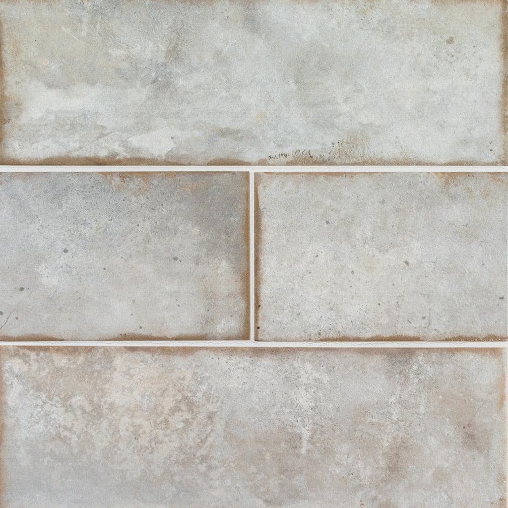 Reina Steel Gray 4 in. x 12 in. Gloss Subway Ceramic Wall Tile (10.98 sq. ft./Case) price history on PriceWatchPro