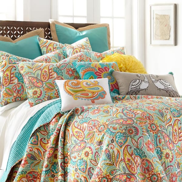 LEVTEX HOME Palisades 3-Piece Multicolor Bohemian Cotton Full/Queen Quilt  Set L10530LFQS - The Home Depot