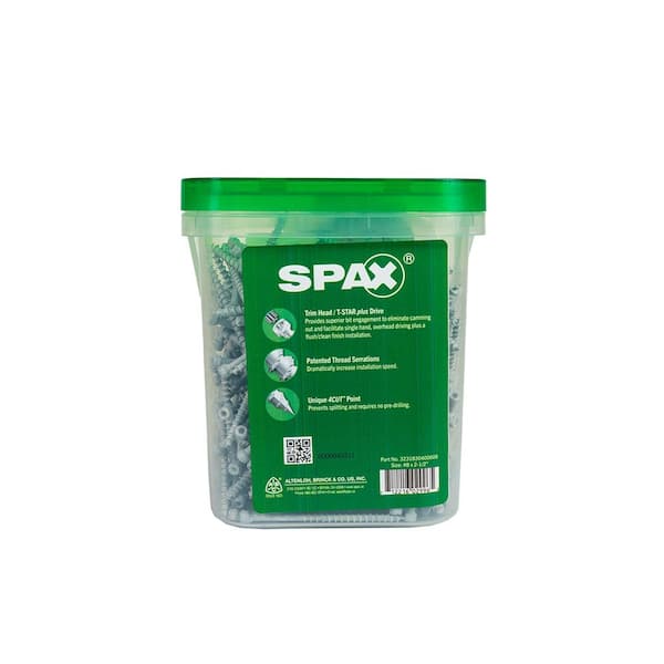 SPAX #8 x 2-1/2 in. Exterior/Interior Trim Head Wood Composite