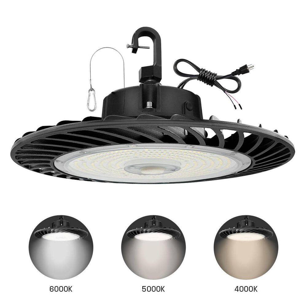 1-Pack 1ft. 450-Watt Equivalent Integrated LED Dimmable Black Die-Cast Aluminum UFO High Bay Light 4000K/5000K/6000K price history on PriceWatchPro